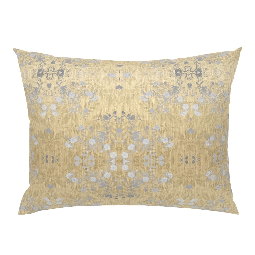 damask-silver gold faux foil