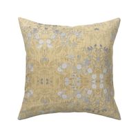 damask-silver gold faux foil