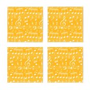 Bigger Scale Music Notes on Yellow Gold