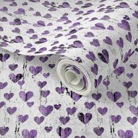 Grunge Hearts Purple