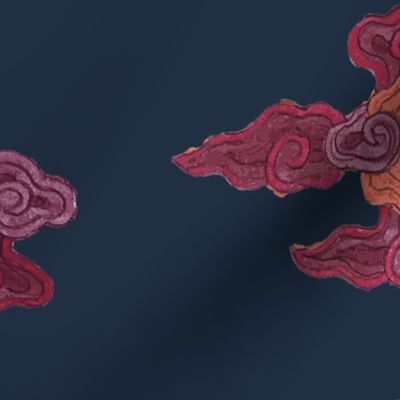 LARGE FOO NAVY Background WITH MAGENTA CLOUDS