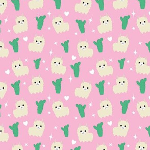 Kawaii Llama pink -S