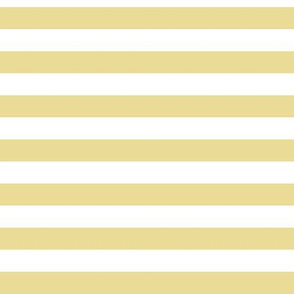 Custard Awning Stripe Pattern Horizontal in White