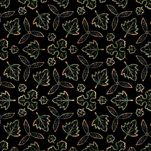 Leaf Batik Black