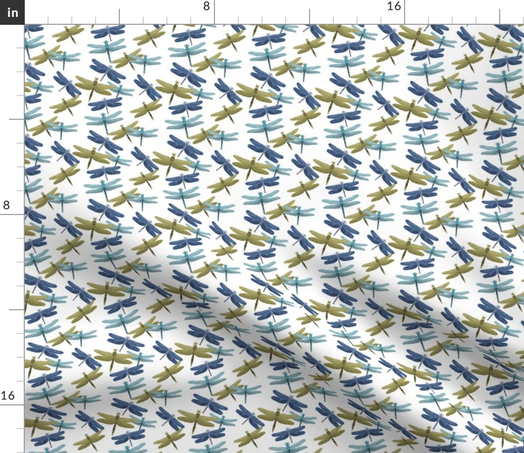 Dragonflies Pattern - Blue Palette