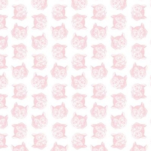 Cheshire Cat from Alice in Wonderland in Blush Pink with a White Background (Mini Scale)