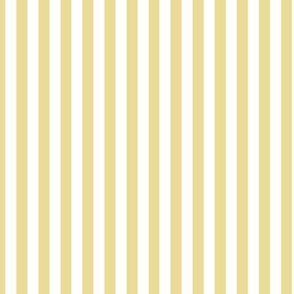 Custard Bengal Stripe Pattern Vertical in White