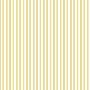 Small Custard Bengal Stripe Pattern Vertical in White