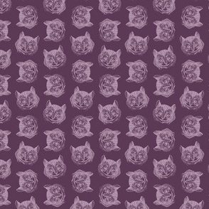 Cheshire Cat from Alice in Wonderland in Monotone Purple (Mini Scale) 