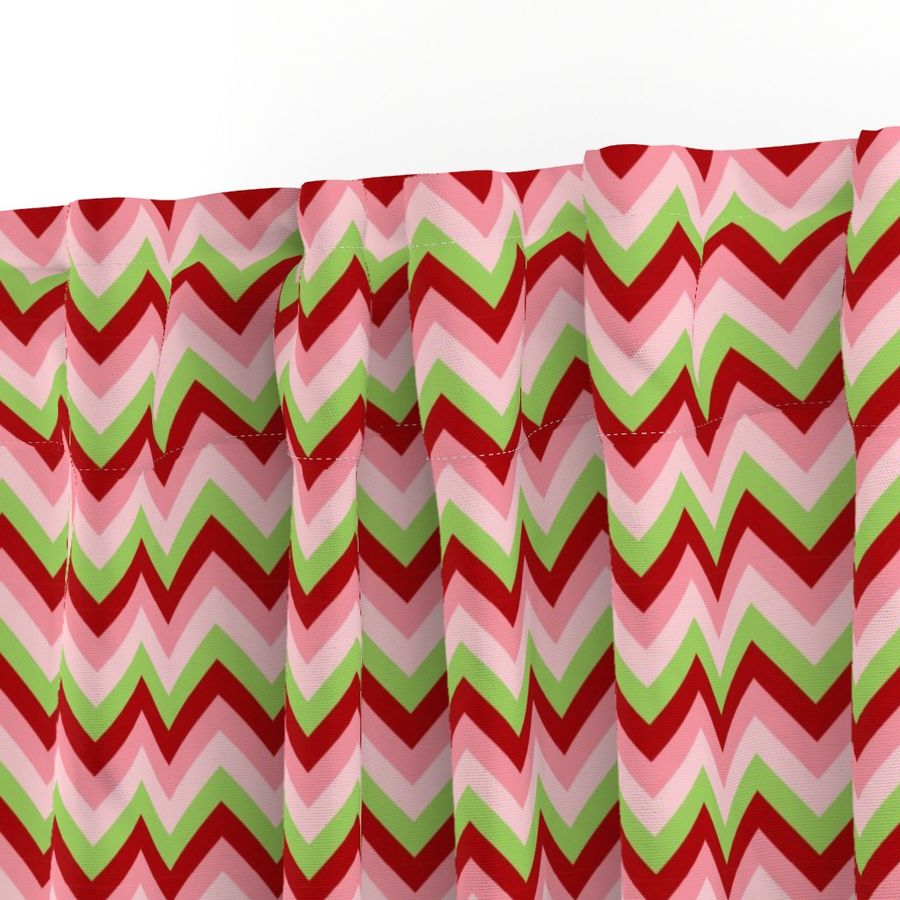 Pink Red Green Chevron