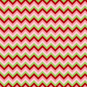 Pink Red Green Chevron