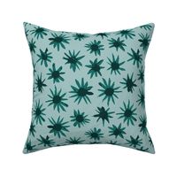 Star Flowers on Green - Large