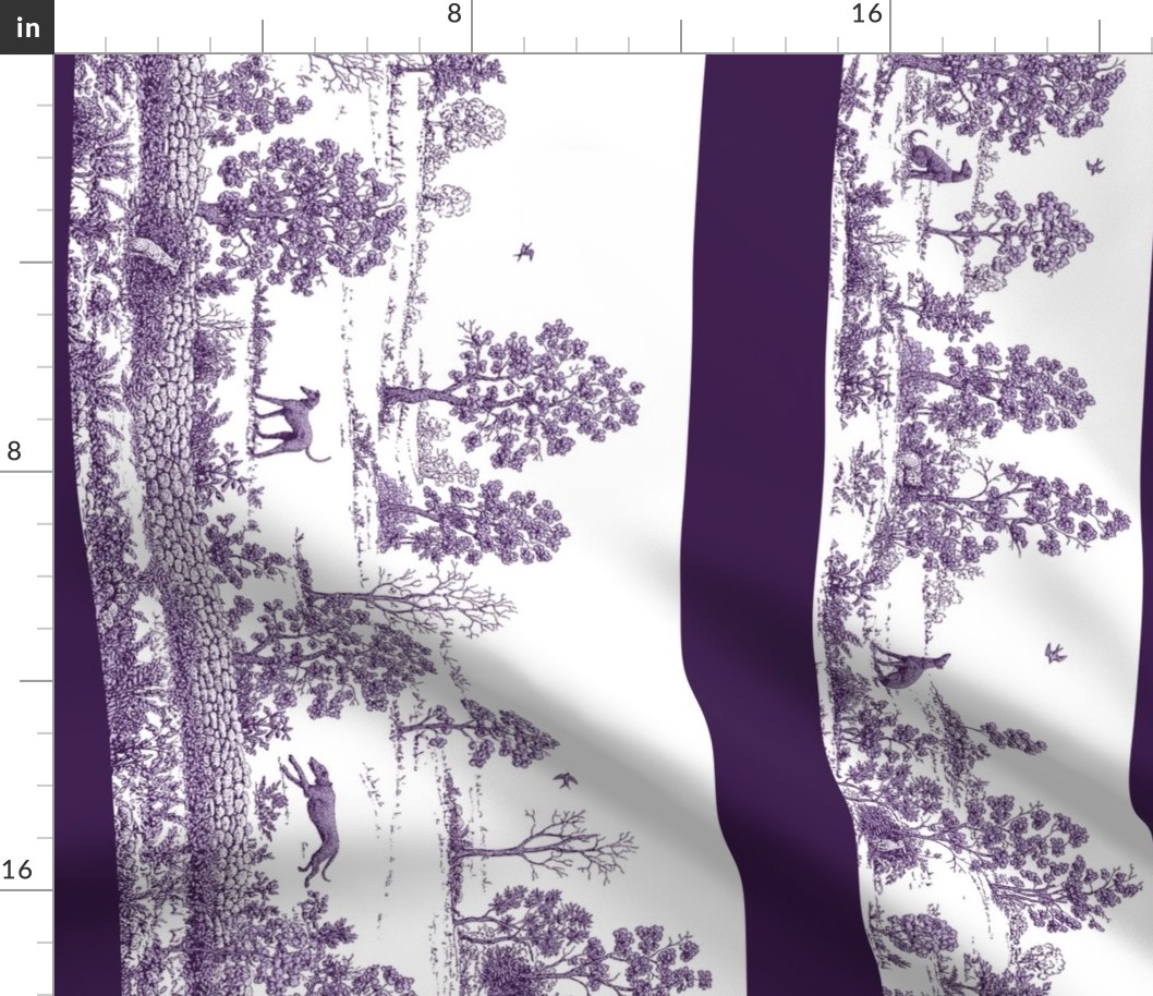 Purple Borders Greyhound Toile