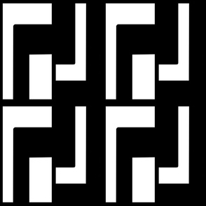 Black and white ,mosaic geometric pattern 