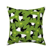 Tromping Tapirs in Lime Green