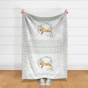 54” x 36” MINKY Giraffe Blanket Panel, MINKY size panel, Wild Animal Girls Bedding, FABRIC REQUIRED IS 54” or WIDER
