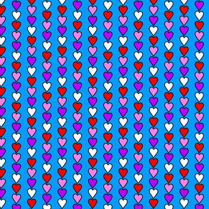 cute hearts stripe on blue