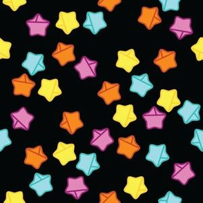 Origami Lucky Stars Brights on Black