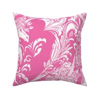 Unicorn Damask Pink Light