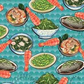 Seafood and Veggies