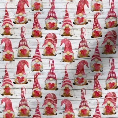 Valentine Gnomes on Shiplap -extra small scale 