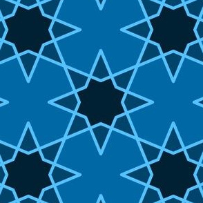 Geometric Pattern: Octagram: Blueberry