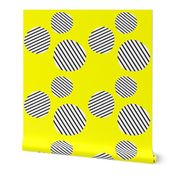 striped dots yellow