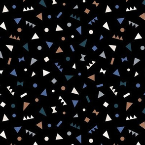 Playful Geometric Black Blue