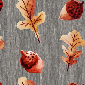 Acorn and Oak Leaves SEAMLESS TEXTURE 2