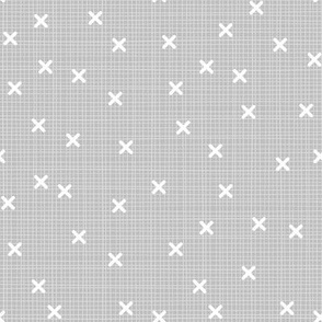 Gray Crosshatch Pattern w/ X's