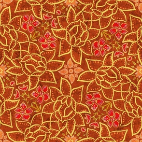 Lotus Grid Warm Texture