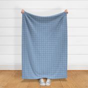 Three Concave Squares, blue plaid at 50 percent 