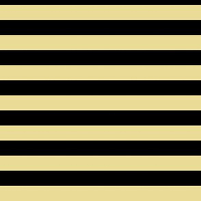 Custard Awning Stripe Pattern Horizontal in Black