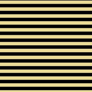 Custard Bengal Stripe Pattern Horizontal in Black
