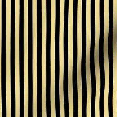 Custard Bengal Stripe Pattern Vertical in Black