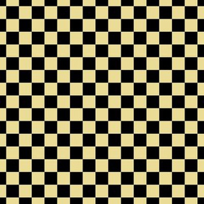 Checker Pattern - Custard and Black