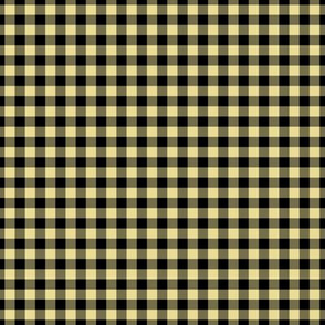 Small Gingham Pattern - Custard and Black