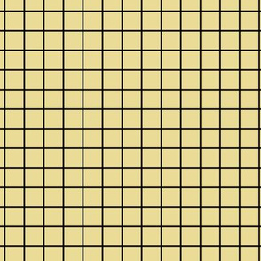 Grid Pattern - Custard and Black