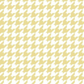 Houndstooth Pattern - Custard and White