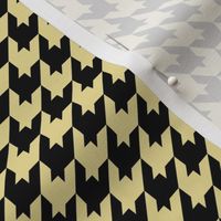Houndstooth Pattern - Custard and Black