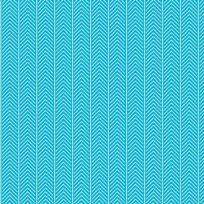 Herringbone one way on Turquoise blue