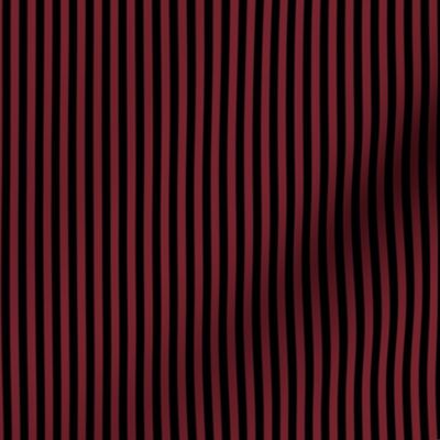 Small Red Merlot Bengal Stripe Pattern Vertical in Black