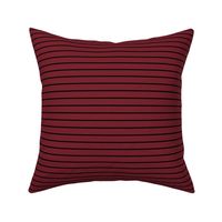 Red Merlot Pin Stripe Pattern Horizontal in Black