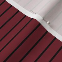 Red Merlot Pin Stripe Pattern Horizontal in Black