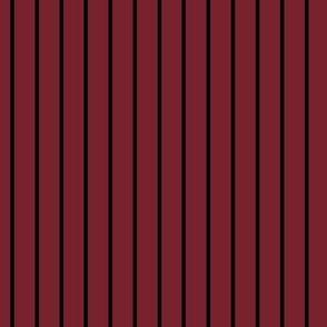 Red Merlot Pin Stripe Pattern Vertical in Black