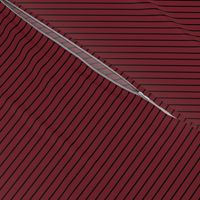 Small Red Merlot Pin Stripe Pattern Vertical in Black