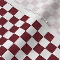 Checker Pattern - Red Merlot and White