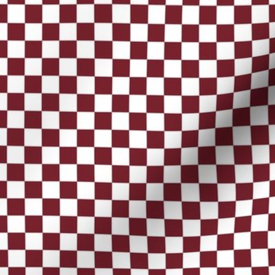 Checker Pattern - Red Merlot and White