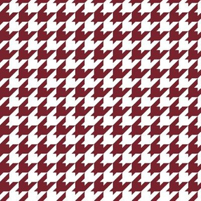 Houndstooth Pattern - Red Merlot and White