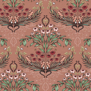 WildWood Damask - dusty rose